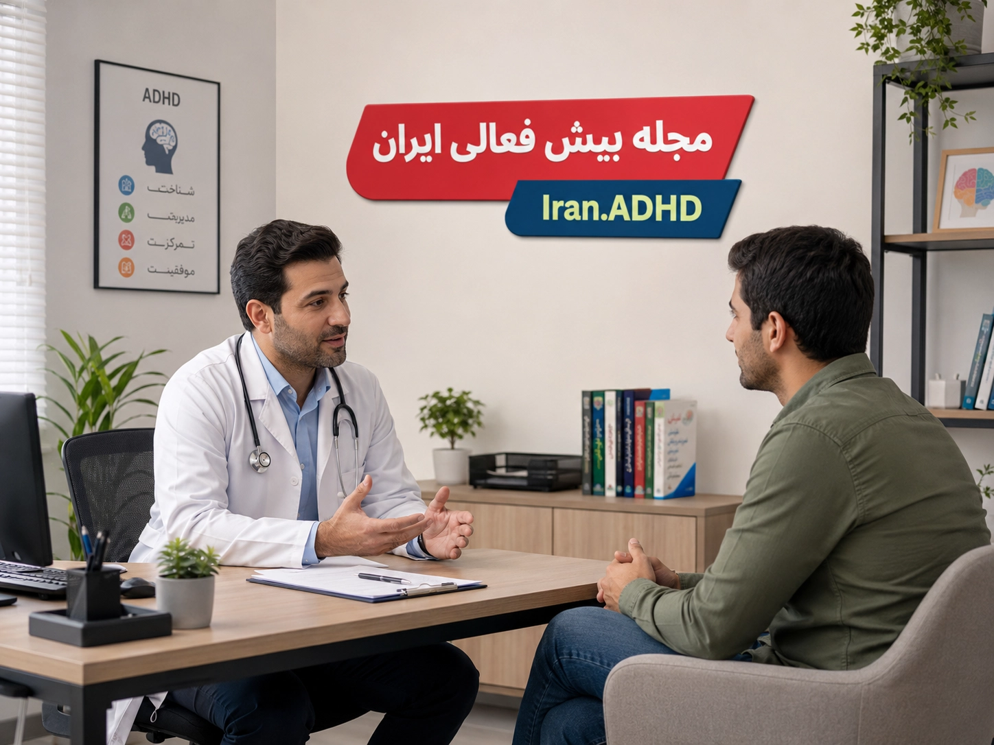 گفت‌وگوی پزشک و مراجعه‌کننده درباره داروهای غیر محرک بیش فعالی
